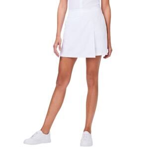 NIC+ZOE TECH STRETCH FAUX WRAP Golf Athletic SKORT in Paper White Size L